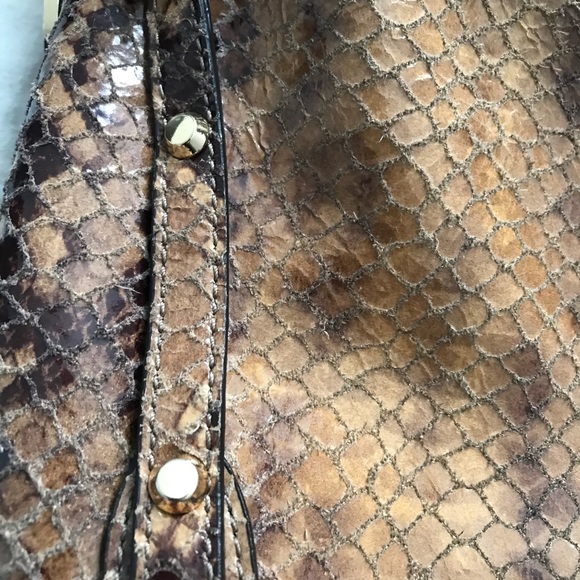 Michael Kors snakeskin hobo bag brown - Picture 5 of 8
